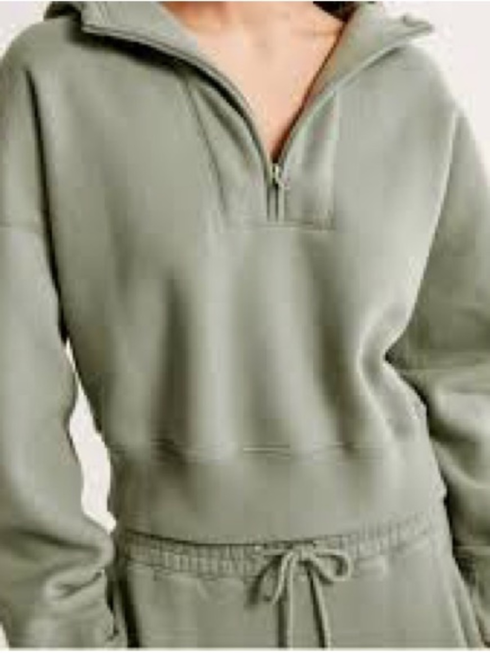 Danskin Half-Zip Pullover Sweatshirt in Sage